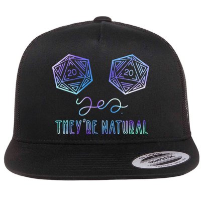 Fantasy Art Nerdy Gaming Yes Theyre Natural Flat Bill Trucker Hat