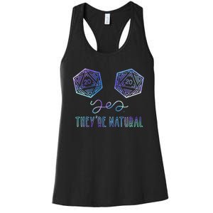 Fantasy Art Nerdy Gaming Yes Theyre Natural Women's Racerback Tank