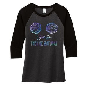 Fantasy Art Nerdy Gaming Yes Theyre Natural Women's Tri-Blend 3/4-Sleeve Raglan Shirt