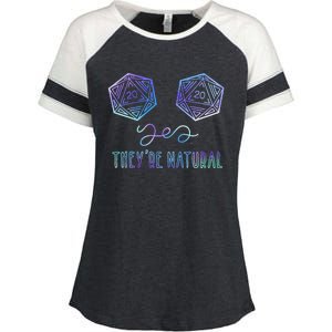 Fantasy Art Nerdy Gaming Yes Theyre Natural Enza Ladies Jersey Colorblock Tee