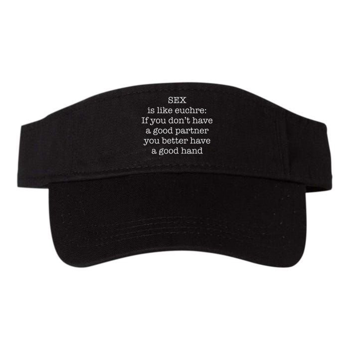 Funny Adult Novelty Euchre Valucap Bio-Washed Visor