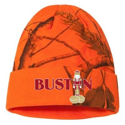 Funny Adult Nut Cracker Bustin Gym Christmas Weightlifting Kati Licensed 12" Camo Beanie