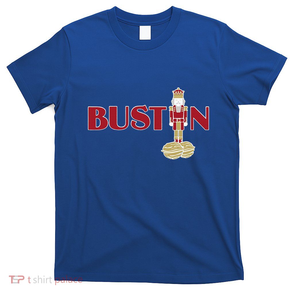 Funny Adult Nut Cracker Bustin Gym Christmas Weightlifting T-Shirt