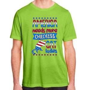 Funny America Needs More Childless Cat Ladies 2024 Election Adult ChromaSoft Performance T-Shirt