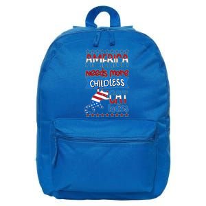 Funny America Needs More Childless Cat Ladies 2024 Election 16 in Basic Backpack