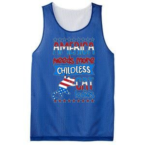 Funny America Needs More Childless Cat Ladies 2024 Election Mesh Reversible Basketball Jersey Tank