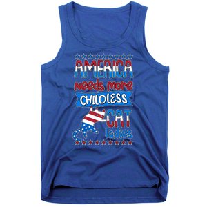 Funny America Needs More Childless Cat Ladies 2024 Election Tank Top