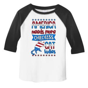 Funny America Needs More Childless Cat Ladies 2024 Election Toddler Fine Jersey T-Shirt