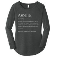 Funny Amelia Name Meaning Gift Women's Perfect Tri Tunic Long Sleeve Shirt