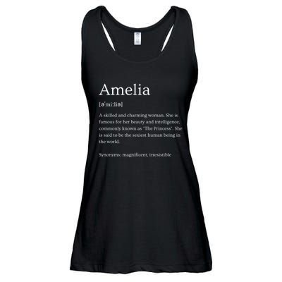 Funny Amelia Name Meaning Gift Ladies Essential Flowy Tank