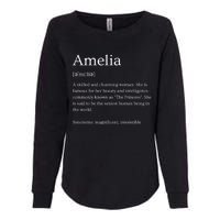 Funny Amelia Name Meaning Gift Womens California Wash Sweatshirt