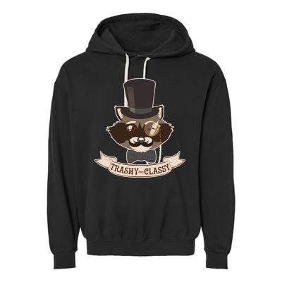 Fancy Trashy Classy Raccoon Garment-Dyed Fleece Hoodie