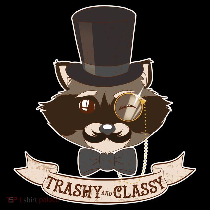 Fancy Trashy Classy Raccoon Button