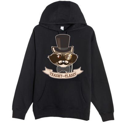 Fancy Trashy Classy Raccoon Premium Pullover Hoodie
