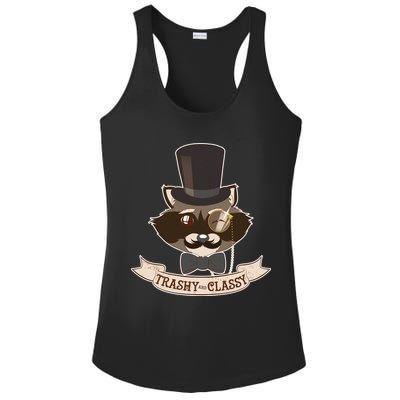 Fancy Trashy Classy Raccoon Ladies PosiCharge Competitor Racerback Tank