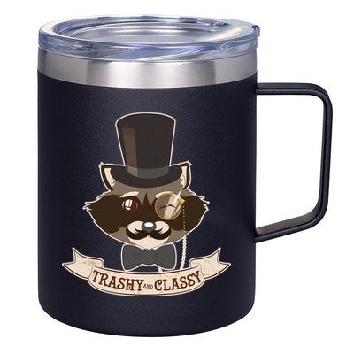 Fancy Trashy Classy Raccoon 12oz Stainless Steel Coffee Mug
