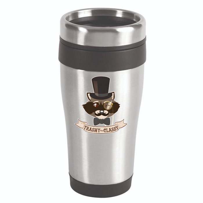 Fancy Trashy Classy Raccoon 16oz Travel Tumbler