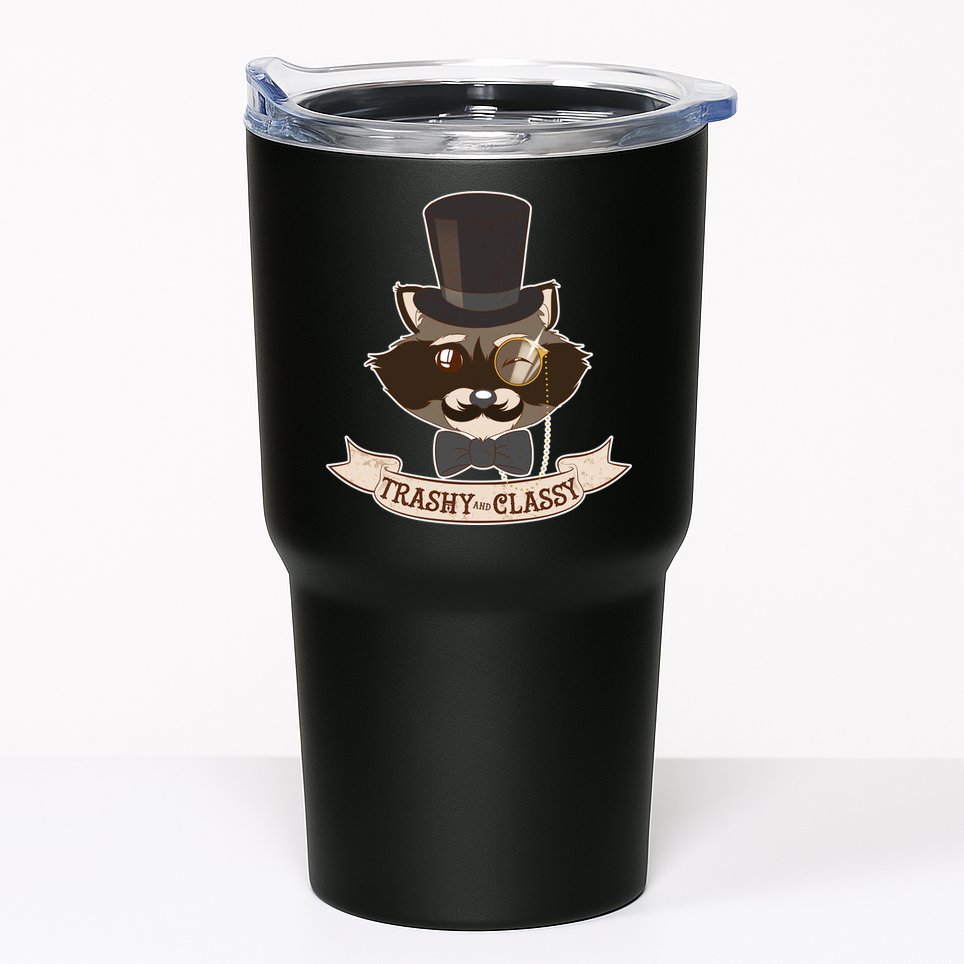 Fancy Trashy Classy Raccoon Tumbler