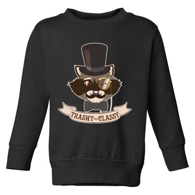 Fancy Trashy Classy Raccoon Toddler Sweatshirt