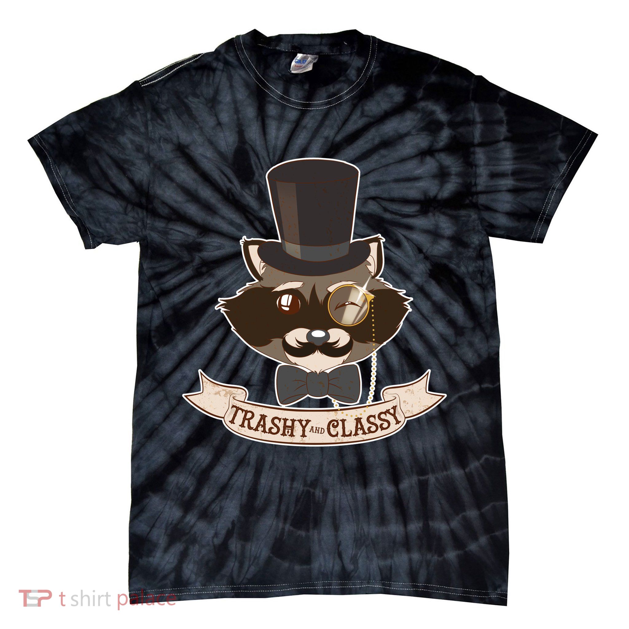 Fancy Trashy Classy Raccoon Tie-Dye T-Shirt