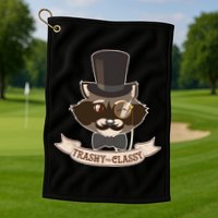 Fancy Trashy Classy Raccoon Golf Towel