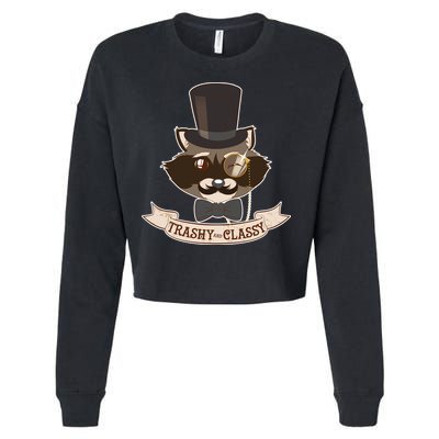 Fancy Trashy Classy Raccoon Cropped Pullover Crew