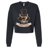 Fancy Trashy Classy Raccoon Cropped Pullover Crew