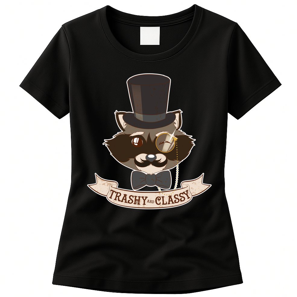 Fancy Trashy Classy Raccoon Womens T-Shirt