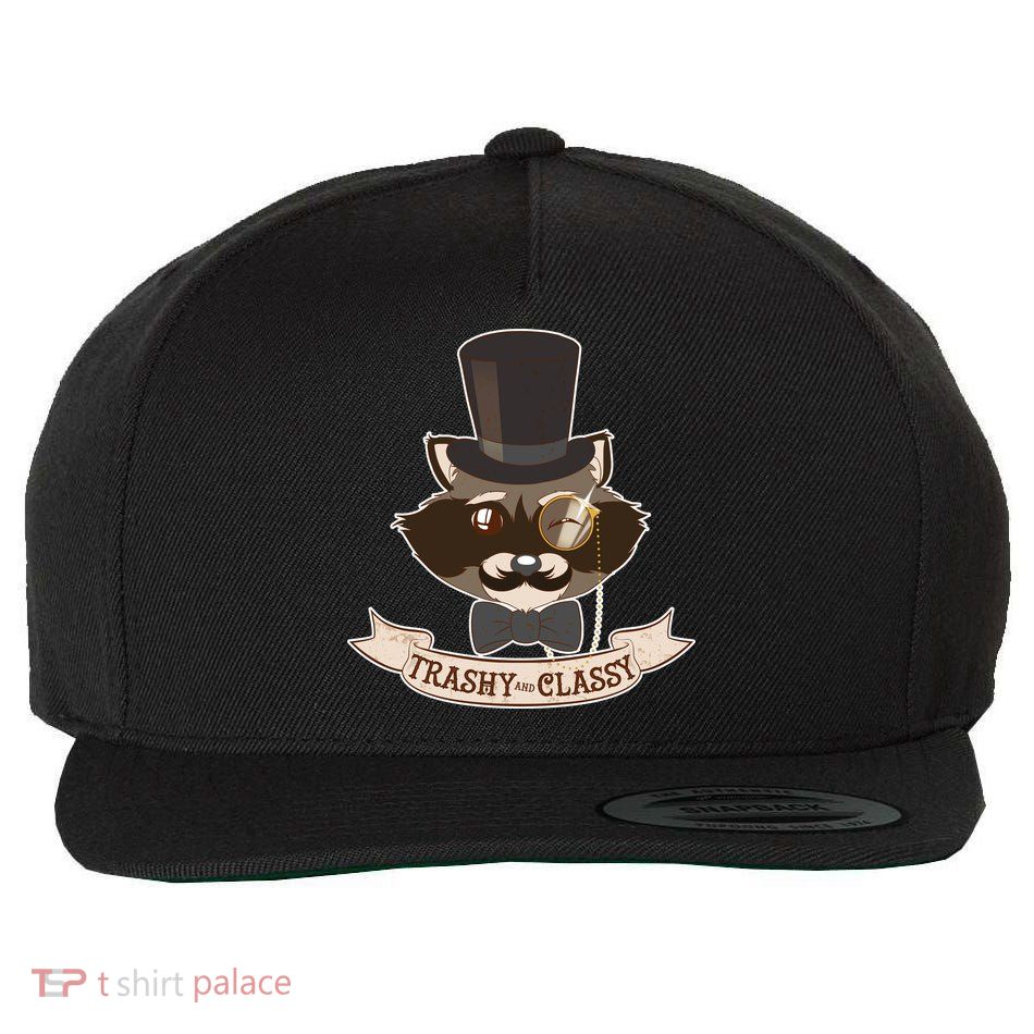Fancy Trashy Classy Raccoon Wool Snapback Cap