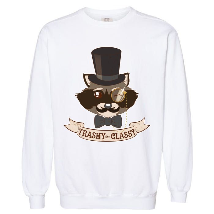 Fancy Trashy Classy Raccoon Garment-Dyed Sweatshirt