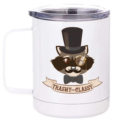 Fancy Trashy Classy Raccoon 12 oz Stainless Steel Tumbler Cup