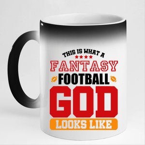 Fantasy Football God 11oz Black Color Changing Mug