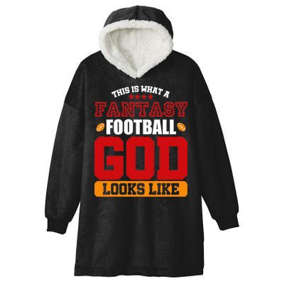 Fantasy Football God Hooded Wearable Blanket