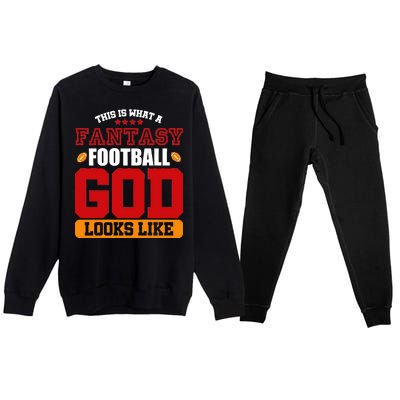 Fantasy Football God Premium Crewneck Sweatsuit Set