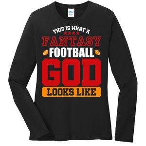 Fantasy Football God Ladies Long Sleeve Shirt