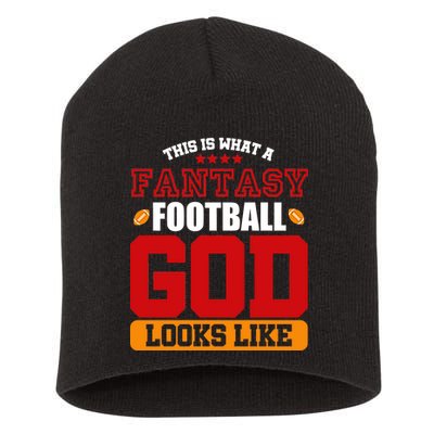 Fantasy Football God Short Acrylic Beanie