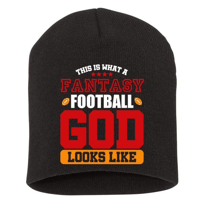 Fantasy Football God Short Acrylic Beanie