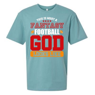 Fantasy Football God Sueded Cloud Jersey T-Shirt