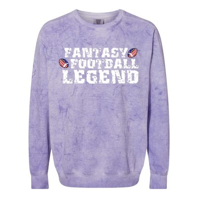 Fantasy Football Legend Colorblast Crewneck Sweatshirt