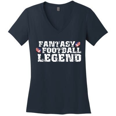 Fantasy Football Legend Women's V-Neck T-Shirt