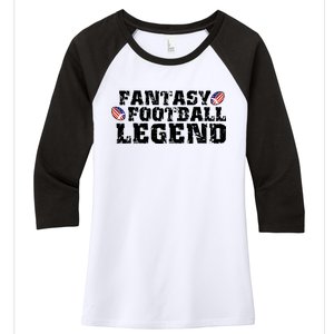 Fantasy Football Legend Women's Tri-Blend 3/4-Sleeve Raglan Shirt