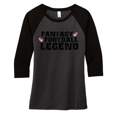 Fantasy Football Legend Women's Tri-Blend 3/4-Sleeve Raglan Shirt