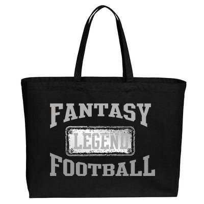 Fantasy Football Team Legends Vintage Cotton Canvas Jumbo Tote