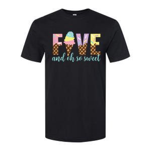 Five and Oh So Sweet Ice Cream 5th Birthday Softstyle CVC T-Shirt