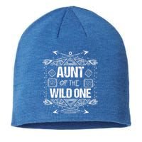 Funny Aunt Of The Wild One Gift Cute Aunties Gift Sustainable Beanie