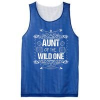 Funny Aunt Of The Wild One Gift Cute Aunties Gift Mesh Reversible Basketball Jersey Tank