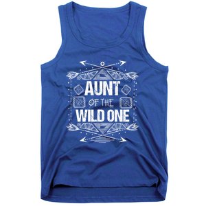 Funny Aunt Of The Wild One Gift Cute Aunties Gift Tank Top