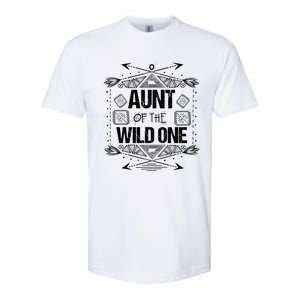 Funny Aunt Of The Wild One Gift Cute Aunties Gift Softstyle CVC T-Shirt