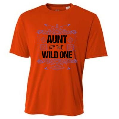 Funny Aunt Of The Wild One Gift Cute Aunties Cute Gift Cooling Performance Crew T-Shirt