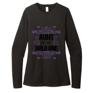 Funny Aunt Of The Wild One Gift Cute Aunties Cute Gift Womens CVC Long Sleeve Shirt